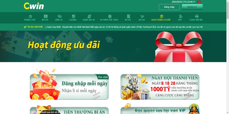 Khuyến mãi bùng nổ thường xuyên có nhiều quà tặng giá trị